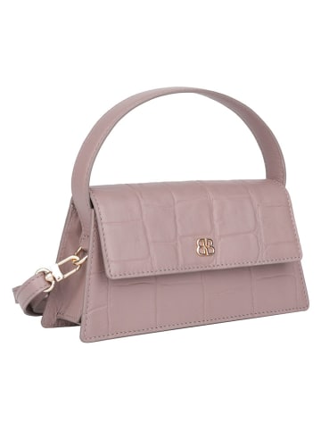 Bellicci Leder-Henkeltasche "Vicky" in Lila - (B)22 x (H)11 x (T)6 cm