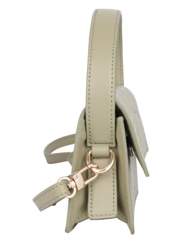 Bellicci Skórzana torebka "Vicky" w kolorze zielonym - 22 x 11 x 6 cm