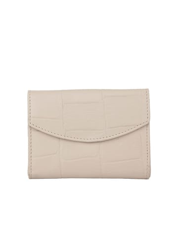 Bellicci Leren portemonnee "Venesa" crème - (B)19 x (H)13 x (D)3 cm