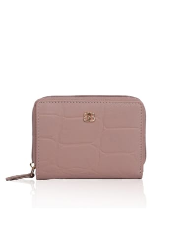 Bellicci Leder-Geldbörse "Veneta" in Lila - (B)11 x (H)8 x (T)2 cm