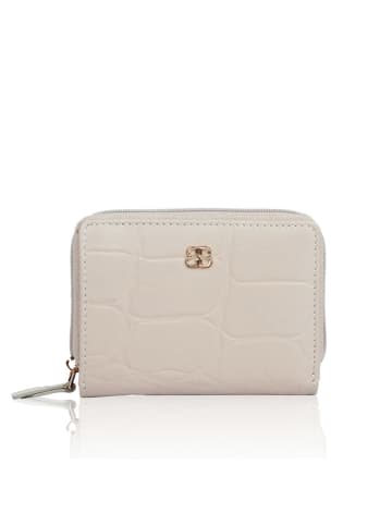 Bellicci Leder-Geldbörse "Veneta" in Creme - (B)11 x (H)8 x (T)2 cm