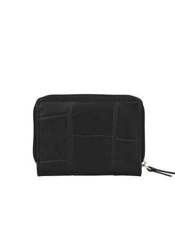 Bellicci Leder-Geldbörse "Veneta" in Schwarz - (B)11 x (H)8 x (T)2 cm