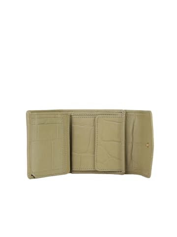 Bellicci Leren portemonnee "Venus" beige - (B)10 x (H)9 x (D)2 cm