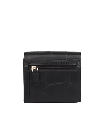Bellicci Leder-Geldbörse "Venus" in Schwarz - (B)10 x (H)9 x (T)2 cm