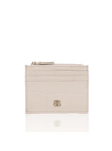 Bellicci Leder-Geldbörse "Viveca" in Creme - (B)11 x (H)8 x (T)1 cm