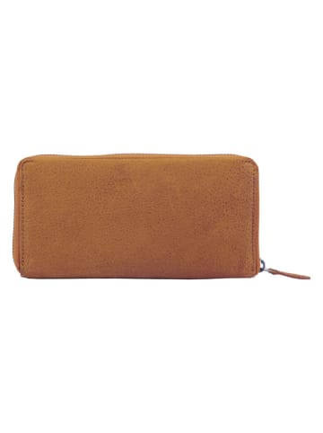 SPARWELL Leder-Geldbörse "Lola" in Hellbraun - (B)20 x (H)10,5 x (T)2,5 cm
