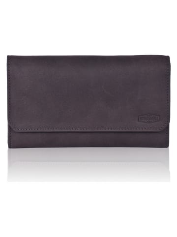 SPARWELL Leder-Geldbörse "Lucy" in Braun - (B)19 x (H)11 x (T)2,5 cm