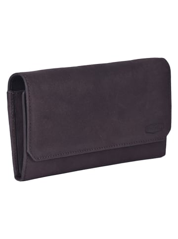 SPARWELL Skórzany portfel "Lucy" w kolorze brązowym - 19 x 11 x 2,5 cm