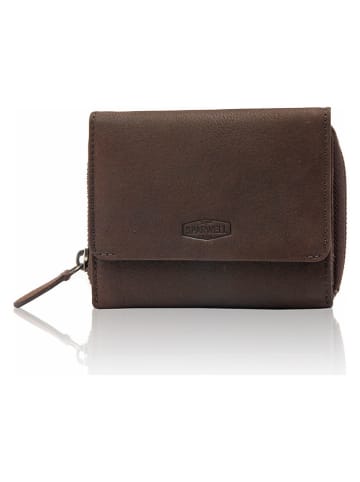 SPARWELL Leder-Geldbörse "Lyndsey" in Braun - (B)12 x (H)10 x (T)3,5 cm