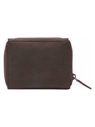 SPARWELL Leder-Geldbörse "Lyndsey" in Braun - (B)12 x (H)10 x (T)3,5 cm