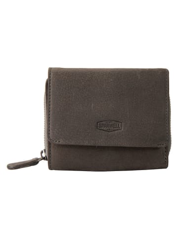 SPARWELL Leder-Geldbörse "Lyndsey" in Taupe - (B)12 x (H)10 x (T)3,5 cm