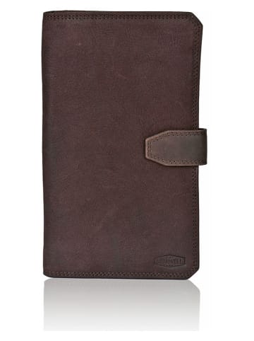 SPARWELL Leder-Geldbörse "Liam" in Braun - (B)12,5 x (H)22 x (T)2 cm