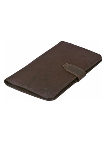 SPARWELL Leder-Geldbörse "Liam" in Braun - (B)12,5 x (H)22 x (T)2 cm