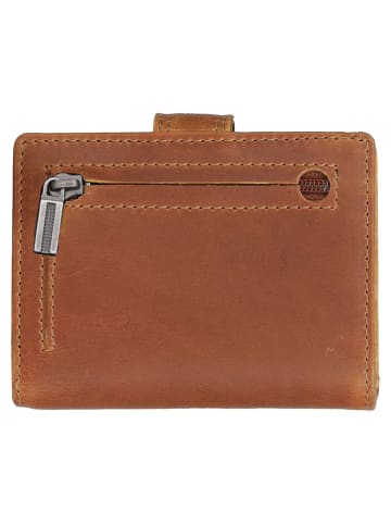 SPARWELL Leder-Geldbörse "Nico" in Hellbraun - (B)7 x (H)10 x (T)2 cm