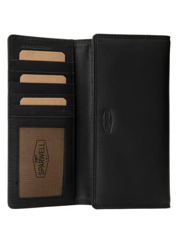 Bellicci Leren portemonnee "Nova" zwart - (B)19 x (H)9,5 x (D)2,5 cm