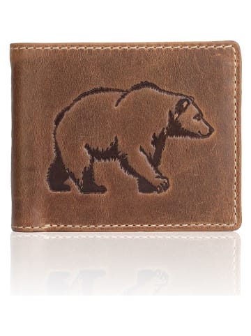 SPARWELL Leder-Geldbörse "Tanner" in Hellbraun - (B)11 x (H)9,5 x (T)2,5 cm