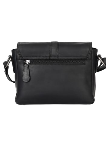 SPARWELL Leren schoudertas "Kreative Kayla" zwart - (B)20 x (H)15 x (D)7 cm