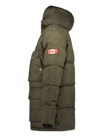 ANAPURNA Doorgestikte jas kaki