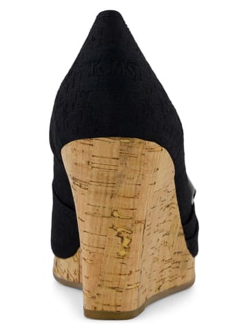 TOMS Keilpeptoes in Schwarz