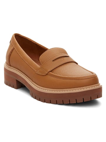 TOMS Leren mocassins lichtbruin