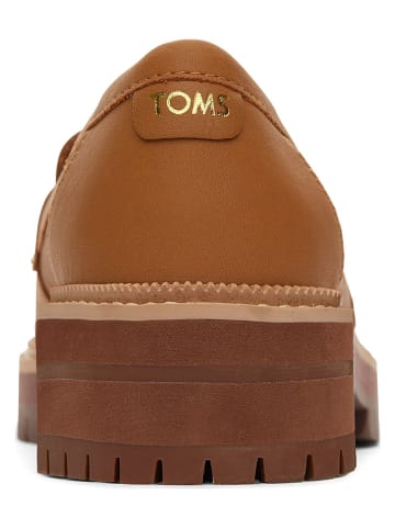 TOMS Leren mocassins lichtbruin