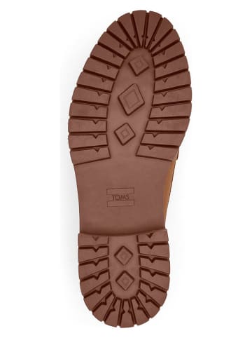 TOMS Skórzane mokasyny w kolorze jasnobrązowym
