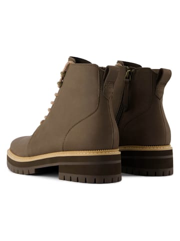 TOMS Leder-Boots in Braun