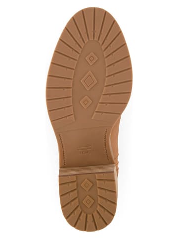 TOMS Leder-Stiefletten lichtbruin