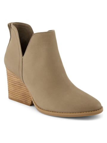 TOMS Leder-Stiefeletten in Beige