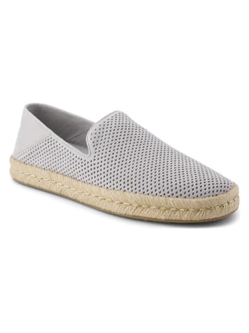 TOMS Leren espadrilles grijs