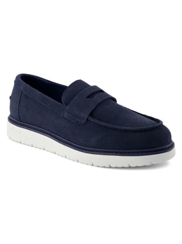 TOMS Leren instappers donkerblauw