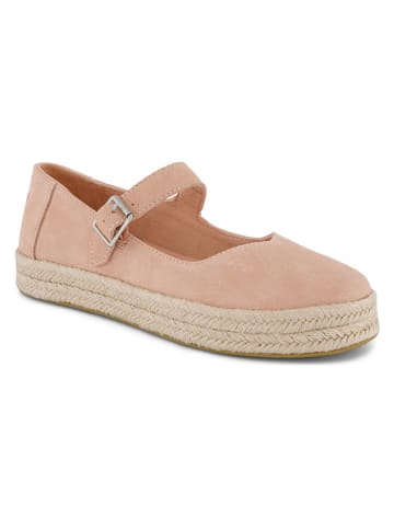 TOMS Leren espadrilles lichtroze