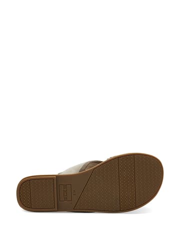 TOMS Pantoletten "Val" in Grau/ Beige