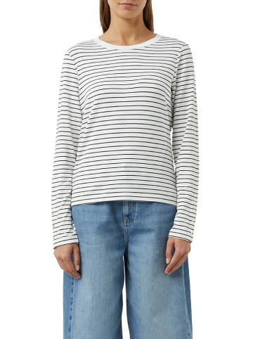 comma Longsleeve in Weiß/ Schwarz