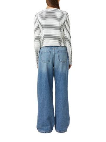 comma Longsleeve in Weiß/ Schwarz