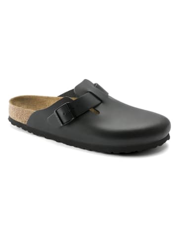 Birkenstock Skórzane chodaki "Boston" w kolorze czarnym