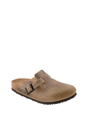 Birkenstock Leren clogs "Boston" beige