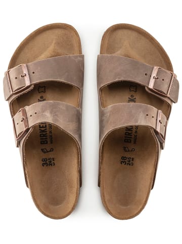 Birkenstock Skórzane klapki "Arizona" w kolorze jasnobrązowym