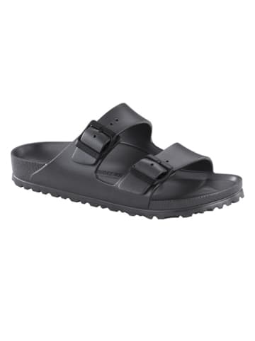 Birkenstock Leren slippers "Arizona" antraciet - wijdte N