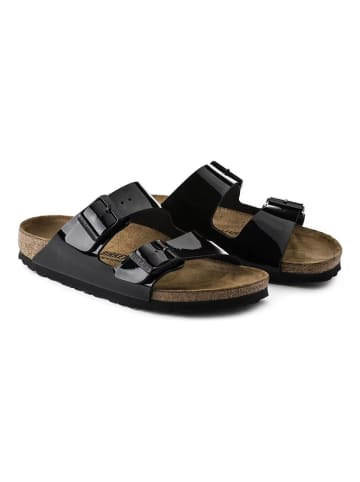 Birkenstock Leren slippers "Arizona" zwart