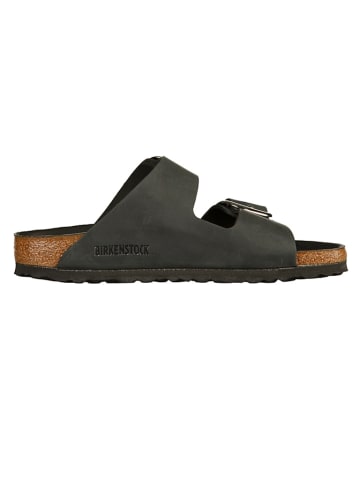 Birkenstock Skórzane klapki "Arizona" w kolorze czarnym