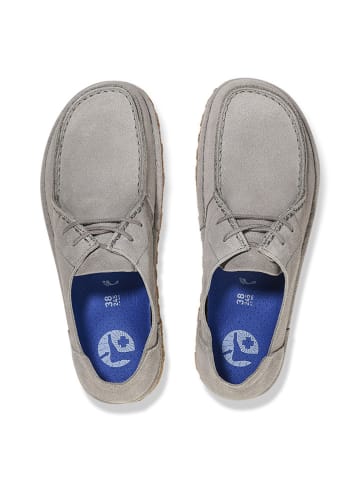 Birkenstock Leder-Schnürschuhe "Utti" in Grau