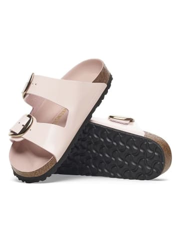 Birkenstock Skórzane klapki "Arizona" w kolorze jasnoróżowym