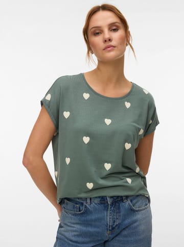 Vero Moda Shirt in Grün/ Creme