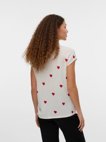 Vero Moda Shirt in Weiß/ Rot