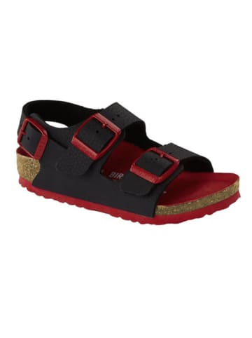 Birkenstock Sandalen "Milano" zwart/rood