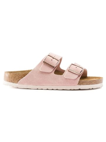Birkenstock Leder-Pantoletten "Arizona" in Rosa - Weite S