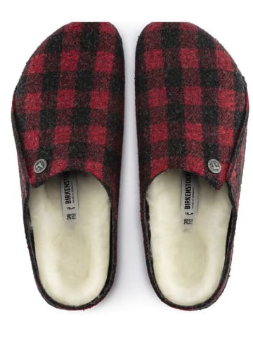 Birkenstock Hausschuhe "Zermatt Rivet" in Rot/ Schwarz