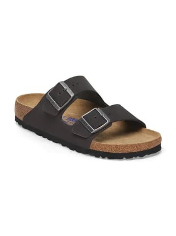Birkenstock Leder-Pantoletten in Schwarz