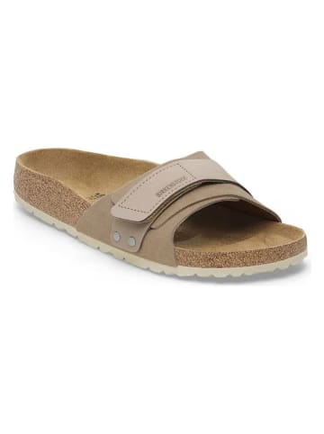 Birkenstock Leren slippers "Oita" beige